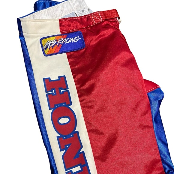 Vintage MS Racing Honda Motorcross BMX Supercross Pants Made In USA Red - Picture 2 of 14
